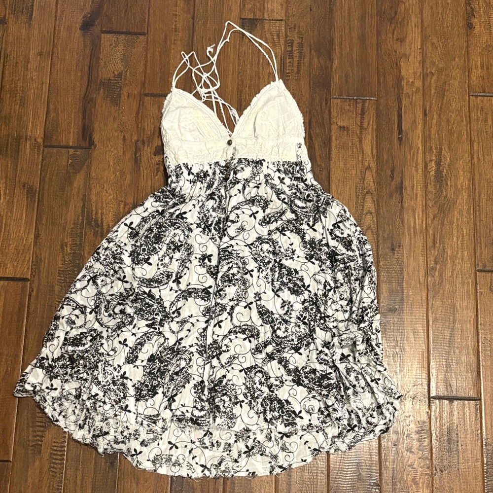 Black and White Paisley Dress